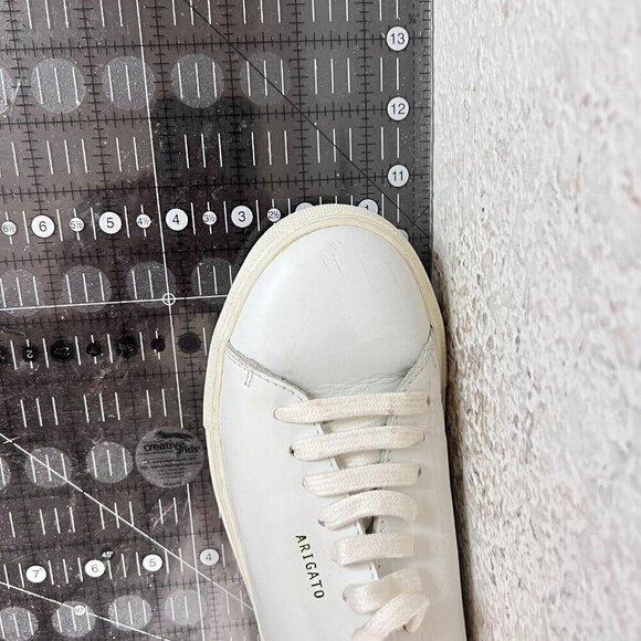 Axel Arigato Women Size 8.5 White Leather Cream Suede Low Lace Up Casual Shoes - Picture 13 of 13